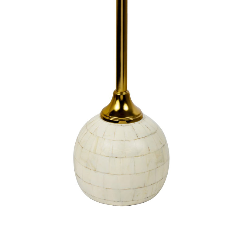 Evelyn 26" Modern Glam Metal/Resin Mosaic Pedestal Drink Table