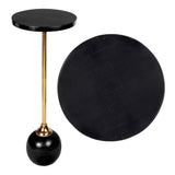 Evelyn 26" Modern Glam Metal/Resin Mosaic Pedestal Drink Table