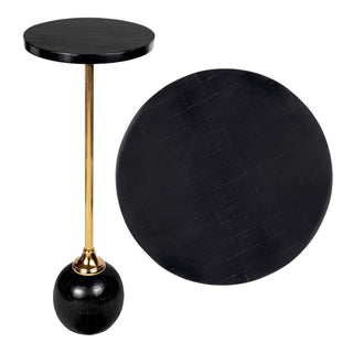 Evelyn 26" Modern Glam Metal/Resin Mosaic Pedestal Drink Table