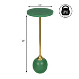 Evelyn 26" Modern Glam Metal/Resin Mosaic Pedestal Drink Table