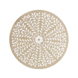 Nysha 25" Modern Bohemian Metal/Resin Inlay Top End Table