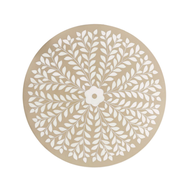 Nysha 25" Modern Bohemian Metal/Resin Inlay Top End Table