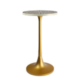 Nysha 25" Modern Bohemian Metal/Resin Inlay Top End Table
