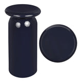 Miles 22.75" Mid-Century Modern Metal Sleek Cylinder Drink Table
