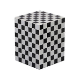 Callista 18" Modern Bohemian Ceramic Tiled Rectangle End Table