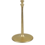 Lulu 19.5" Art Deco Classic Pedestal Round Metal Drink Table and Decorative End Table