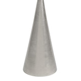 Ziggy 22" Contemporary Designer Metal Drink Table and Decorative End Table with White Marble Round Top and Cone Pedestal Base