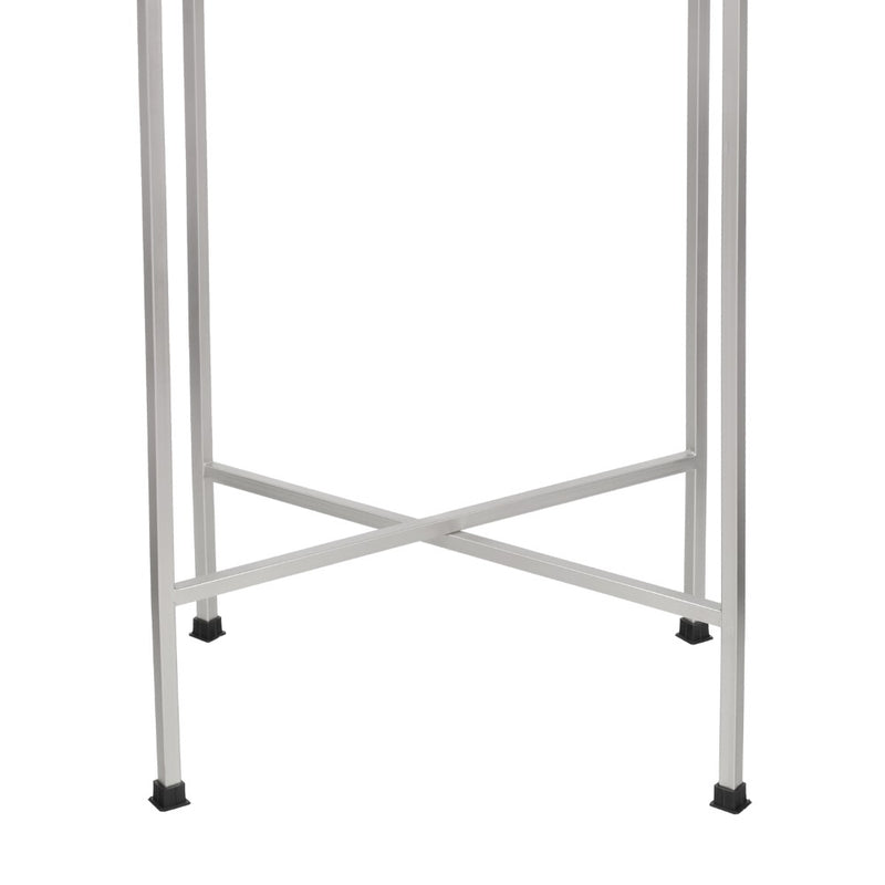 Sterling 26.25" Industrial Classic Metal Foldable Rectangular End Table and Side Table with Removable Tray Top