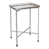 Sterling 26.25" Industrial Classic Metal Foldable Rectangular End Table and Side Table with Removable Tray Top