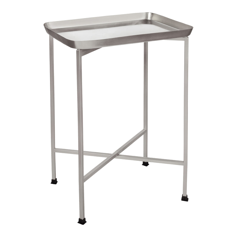 Sterling 26.25" Industrial Classic Metal Foldable Rectangular End Table and Side Table with Removable Tray Top