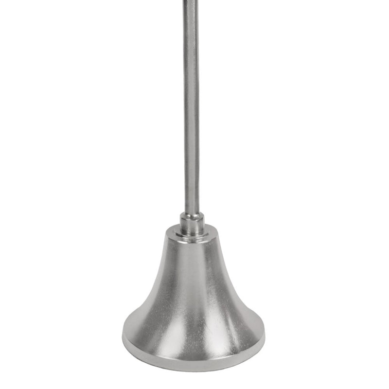 Irida 24" Art Deco Designer Pedestal Drink Table and Decorative End Table with Hammered Round Top and Bell Base