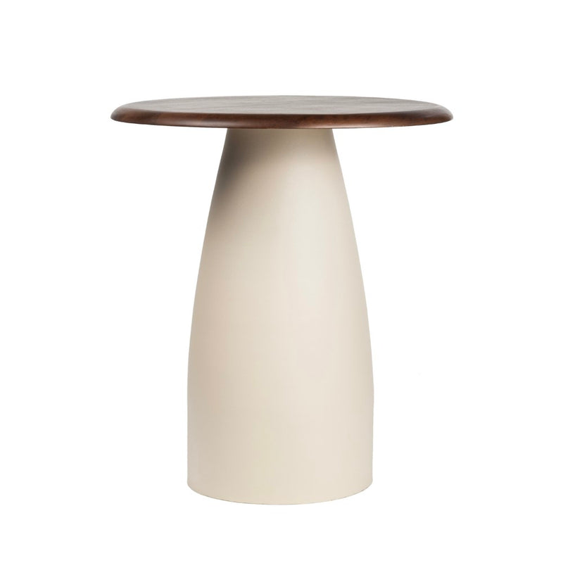 Otto 18" Modern Rustic Round Wood/Metal Accent Table