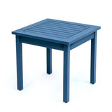 Archer 18.9" Modern Classic Square Slatted Solid Acacia Wood Indoor/Outdoor Adirondack Side Table