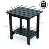 Kellie 16.1" Cottage Classic Slatted Solid Acacia Wood Indoor/Outdoor Shower Bench with Shelf