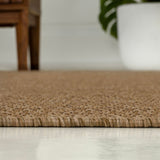 Solana Boho Easy Jute Rustic Solid Color Area Rug
