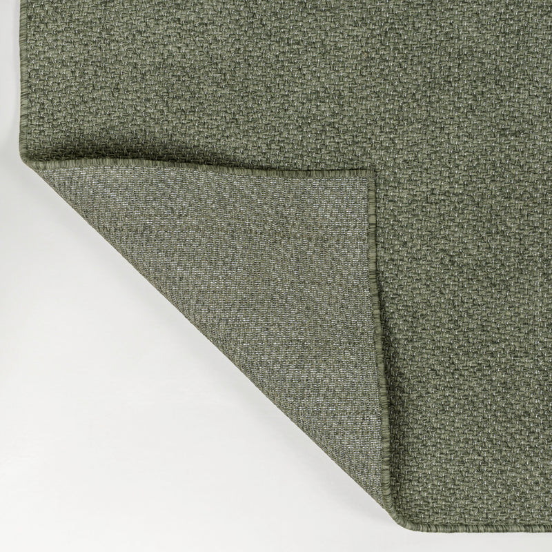 Solana Boho Easy Jute Rustic Solid Color Area Rug - Green