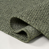 Solana Boho Easy Jute Rustic Solid Color Area Rug - Green