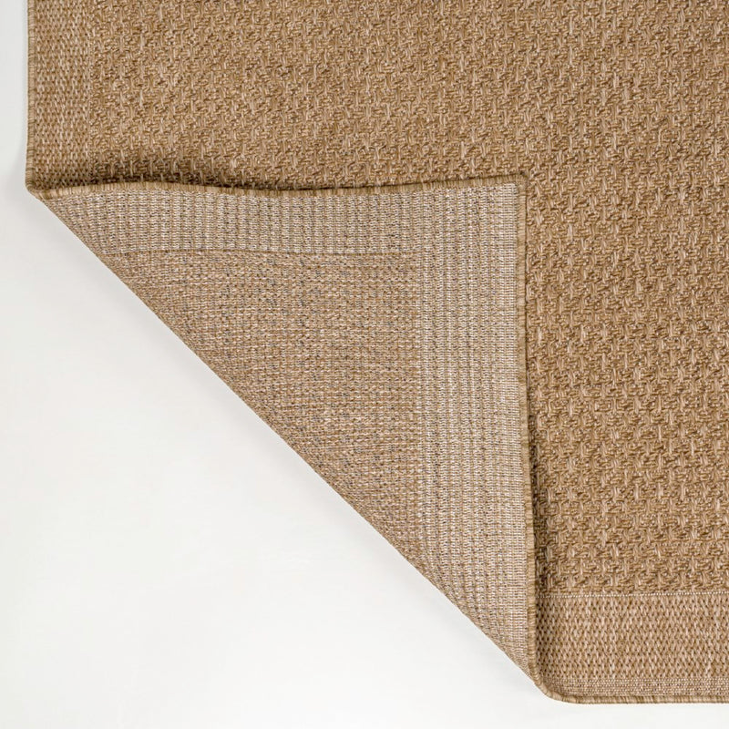 Luma Boho Easy Jute Coastal Border Solid Color Area Rug