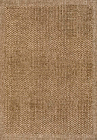 Luma Boho Easy Jute Coastal Border Solid Color Area Rug