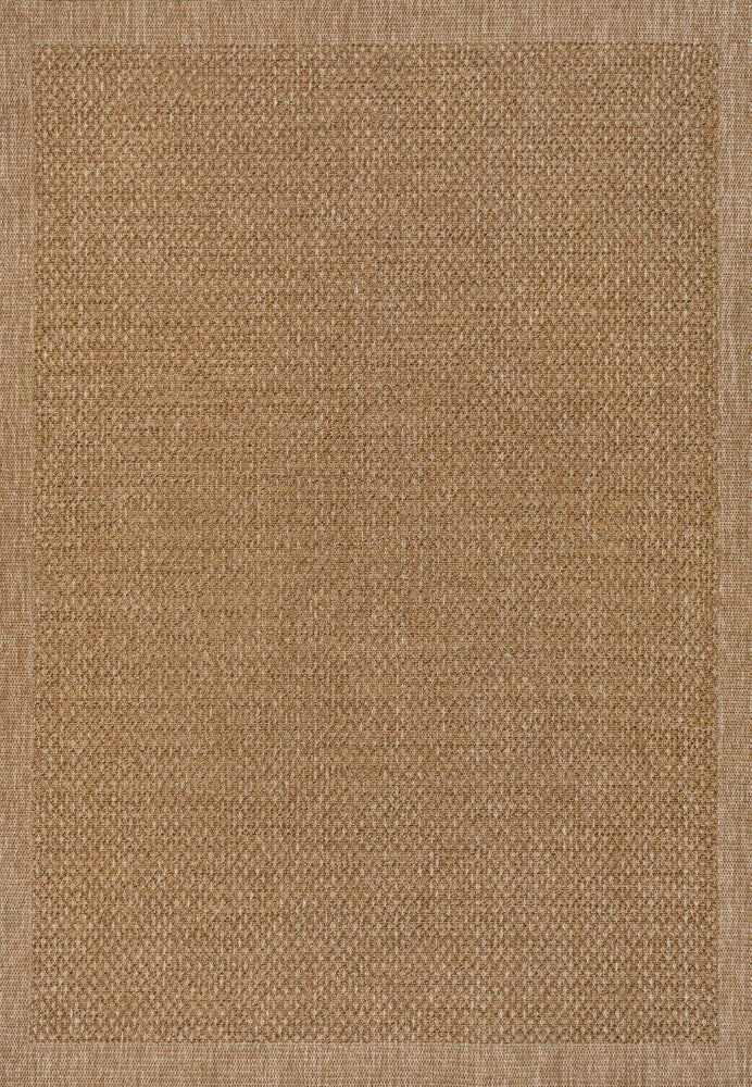 Luma Boho Easy Jute Coastal Border Solid Color Area Rug