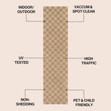 Mason Easy Jute Geometric Boho Checker Weave Area Rug
