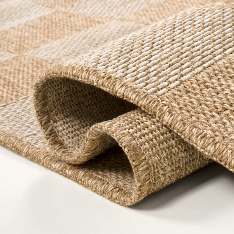 Mason Easy Jute Geometric Boho Checker Weave Area Rug