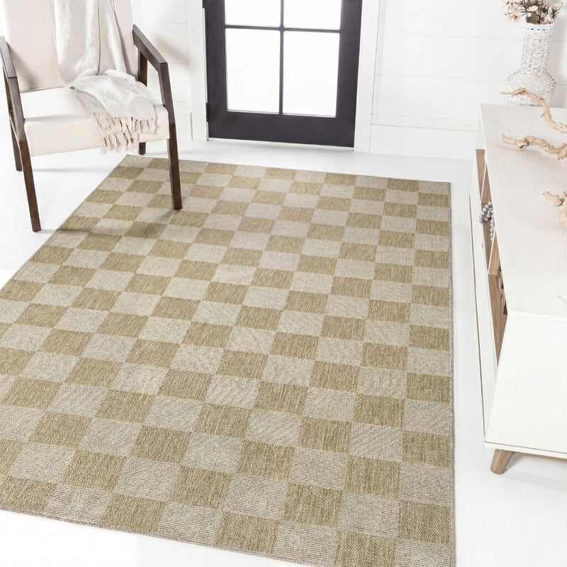 Mason Easy Jute Geometric Boho Checker Weave Area Rug