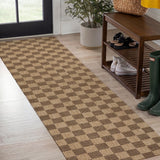 Mason Easy Jute Geometric Boho Checker Weave Area Rug