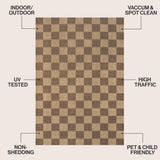 Mason Easy Jute Geometric Boho Checker Weave Area Rug