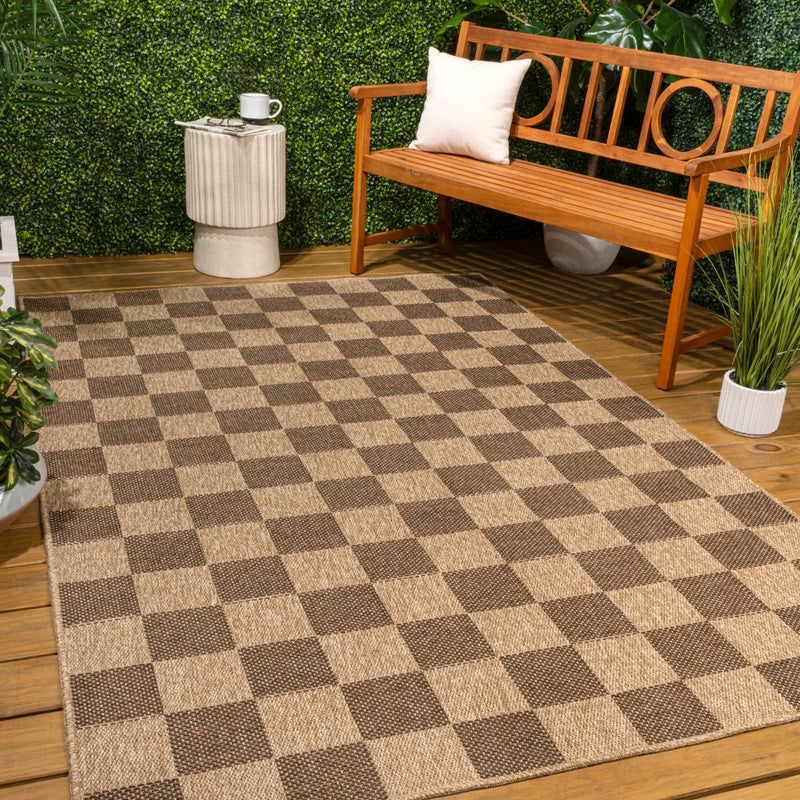 Mason Easy Jute Geometric Boho Checker Weave Area Rug