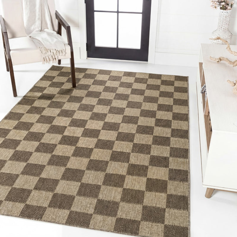 Mason Easy Jute Geometric Boho Checker Weave Area Rug