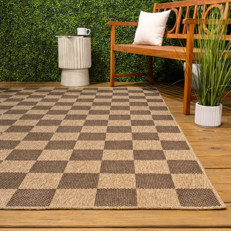 Mason Easy Jute Geometric Boho Checker Weave Area Rug