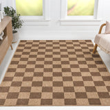 Mason Easy Jute Geometric Boho Checker Weave Area Rug