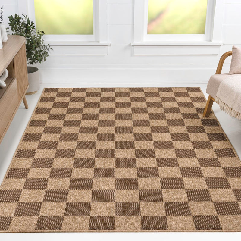 Mason Easy Jute Geometric Boho Checker Weave Area Rug