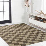 Mason Easy Jute Geometric Boho Checker Weave Area Rug