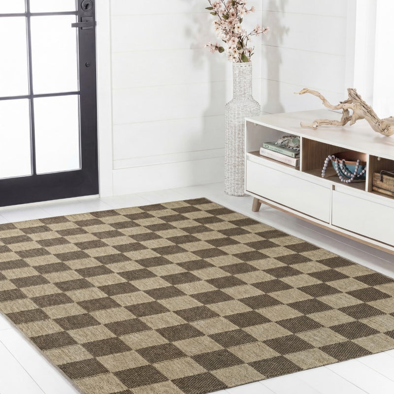 Mason Easy Jute Geometric Boho Checker Weave Area Rug