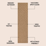 Mason Easy Jute Geometric Boho Checker Weave Area Rug