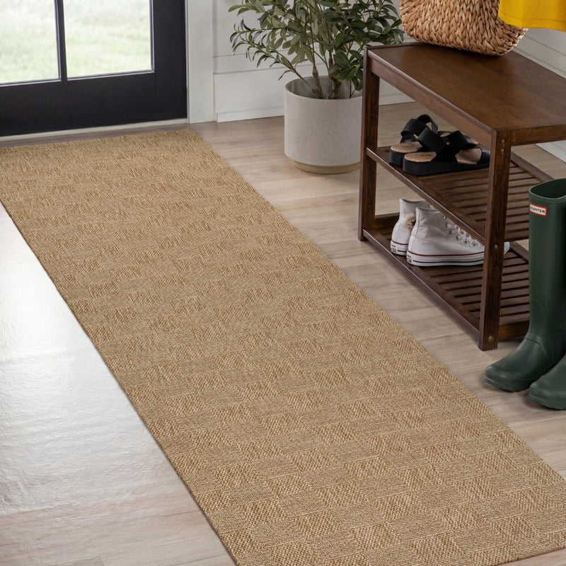 Mason Easy Jute Geometric Boho Checker Weave Area Rug