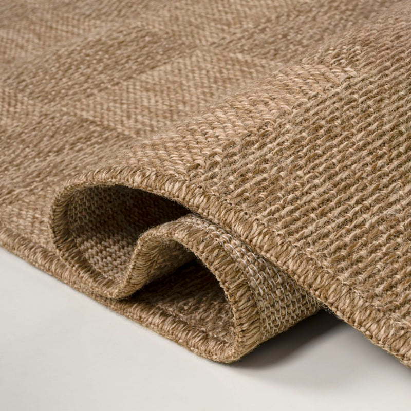 Mason Easy Jute Geometric Boho Checker Weave Area Rug