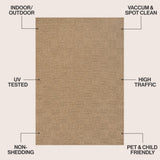 Mason Easy Jute Geometric Boho Checker Weave Area Rug