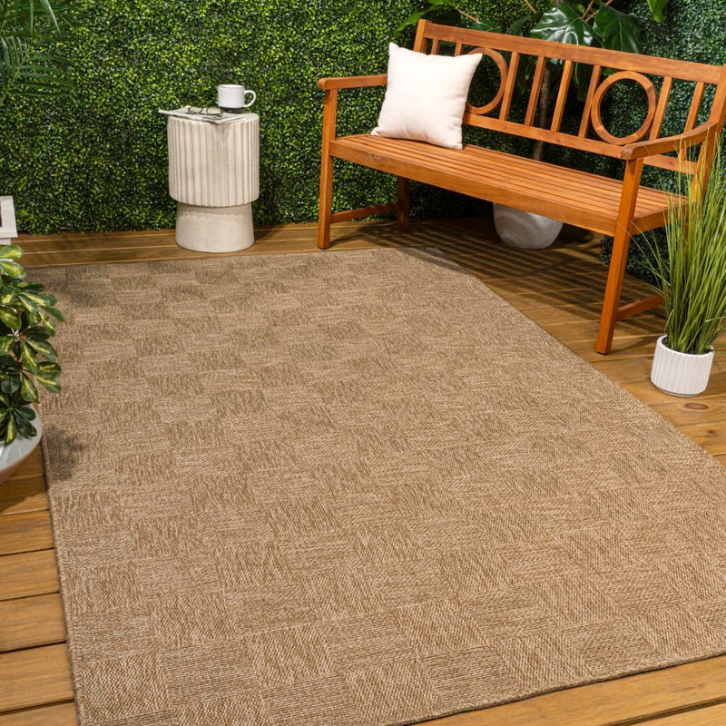 Mason Easy Jute Geometric Boho Checker Weave Area Rug