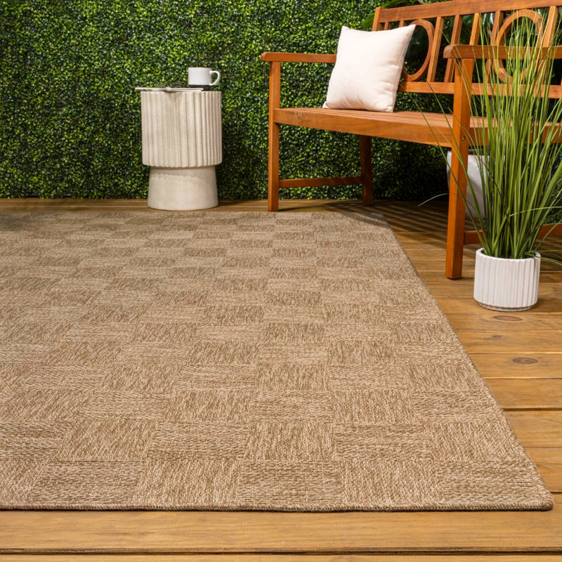 Mason Easy Jute Geometric Boho Checker Weave Area Rug