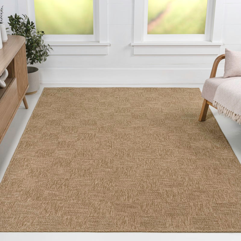 Mason Easy Jute Geometric Boho Checker Weave Area Rug