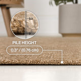 Mason Easy Jute Geometric Boho Checker Weave Area Rug