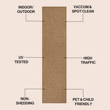 Maxine Easy Jute Contemporary Border Boho Fine Rib Weave Area Rug