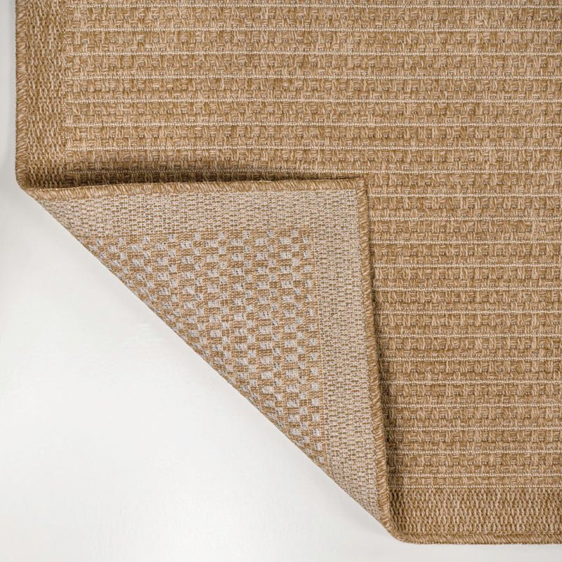 Maxine Easy Jute Contemporary Border Boho Fine Rib Weave Area Rug