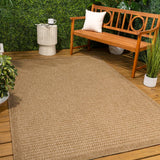 Maxine Easy Jute Contemporary Border Boho Fine Rib Weave Area Rug