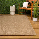 Maxine Easy Jute Contemporary Border Boho Fine Rib Weave Area Rug