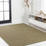 Maxine Easy Jute Contemporary Border Boho Fine Rib Weave Area Rug