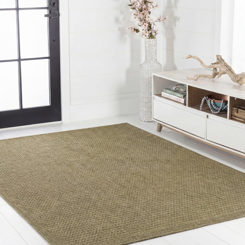 Maxine Easy Jute Contemporary Border Boho Fine Rib Weave Area Rug